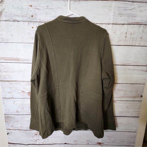 Torrid Army Green Terry Knit Military Style Ulitilty Jacket...size 2 - Picture 2 of 8